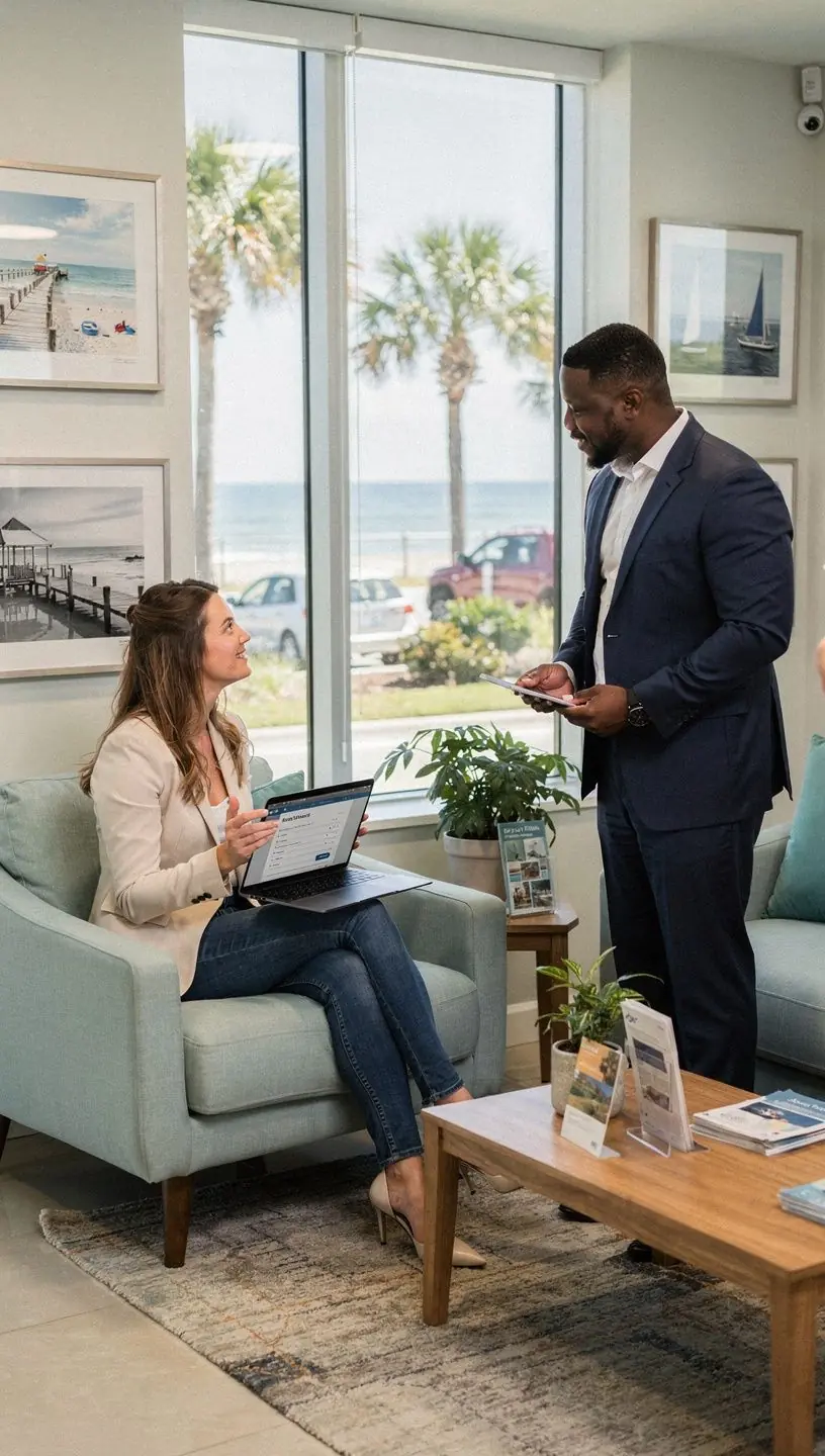 Poradnik dotyczący ubezpieczeń samochodowych z ilustracjami wskazówek.